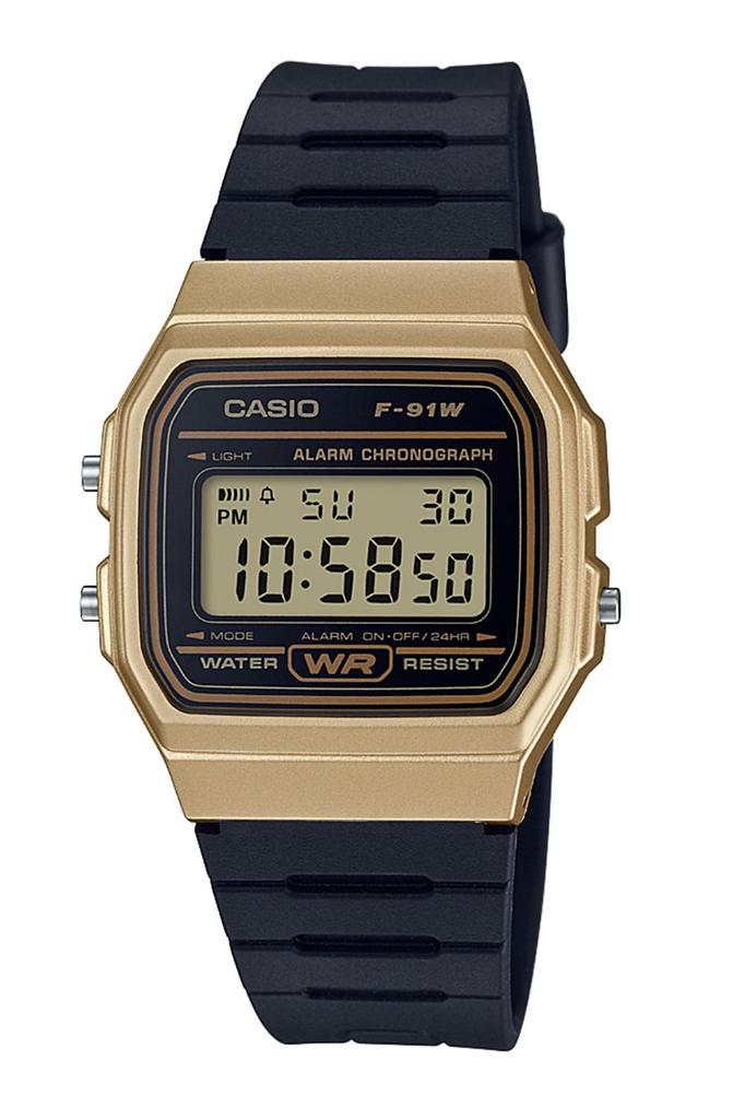 Casio Watches, Casio Collection / Casio Collection [Official Japanese Product] Web-Exclusive Model F-91WM-3AJH Black / -91WM-9AJH Men's Black x Gold