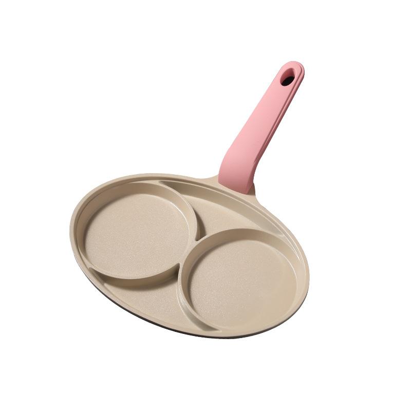 2-hole Omelet Pan Frying Pot Thickened Non-stick Egg Pancake Steak Cooking Pan Hamburg bread Breakfast Maker Induction cooker