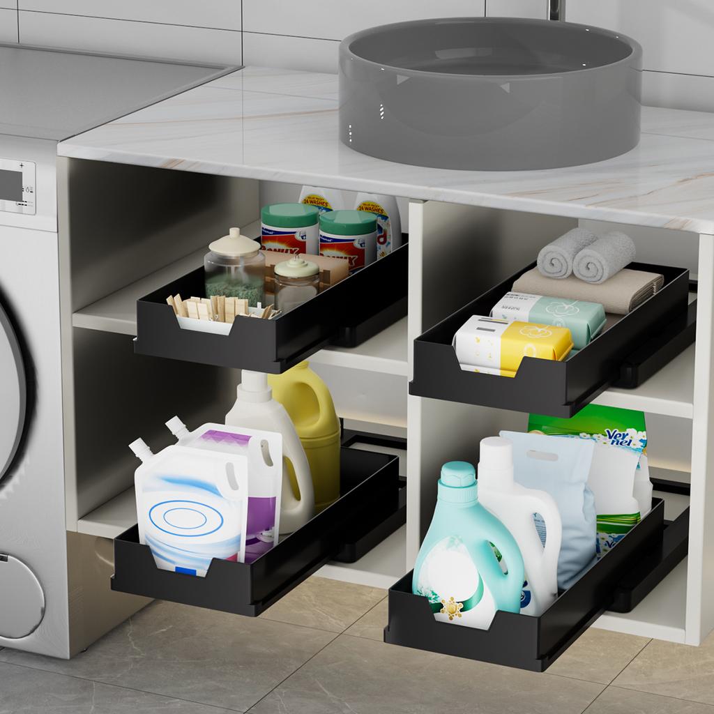 Kitchen Storage Rack Pull-out Kitchen Drawer Type Storage Tray Spice Box Storage Rack Cabinets Organizer