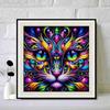New Arrival 5D DIY Full Circle Diamond Painting "Colorful Cat" Embroidery Cross Stitch Home Decor Gift