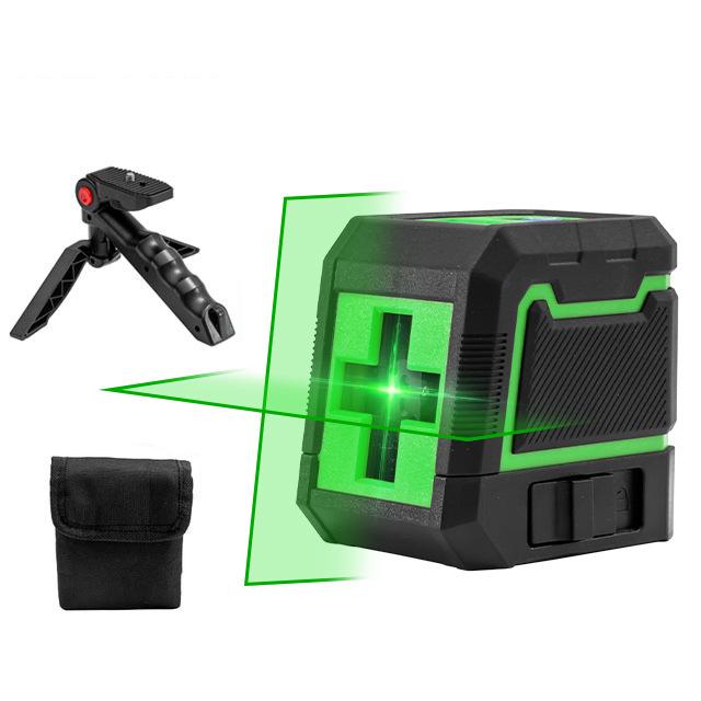 Compact Portable Green Laser Level with Automatic Line Projection - 2 Lines