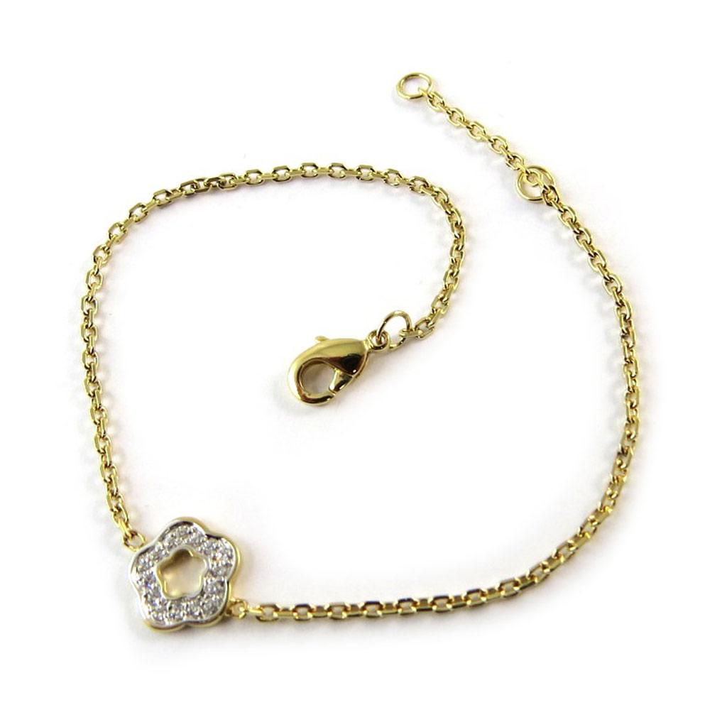 Les Trésors De Lily [G1255] - Bracelet Plaqué or 'Déesse' blanc