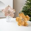 Realistic Christmas Poinsettia Shiny Xmas Tree Ornaments  Party Supplies