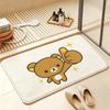So Lovely R-Rilakkuma-S bear Anti‑Slip Floor Mat Short Plush Rug mat Soft Comfortable Machine Washable Home Decor