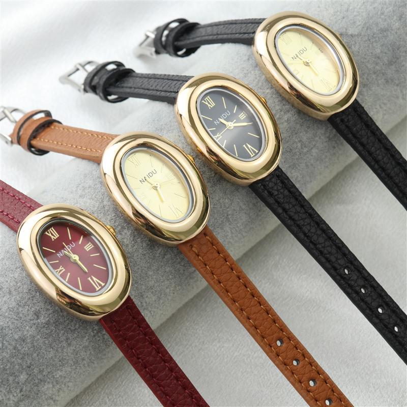 New Elegant Women's Quartz Oval Watch - Luxury Design for Students and Ladies