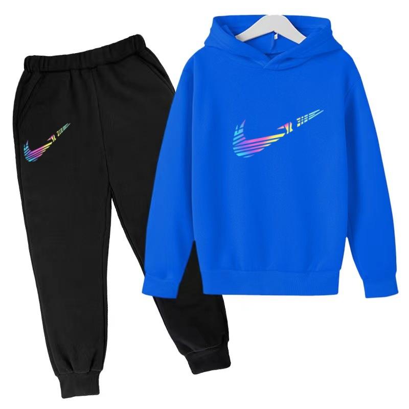 2026 Children Hoodie Letters Sports Pullover3-13Yrs Coat Sweatshirt+Pants -piece Set Boy Girl Toddler Clothes Fashion Set