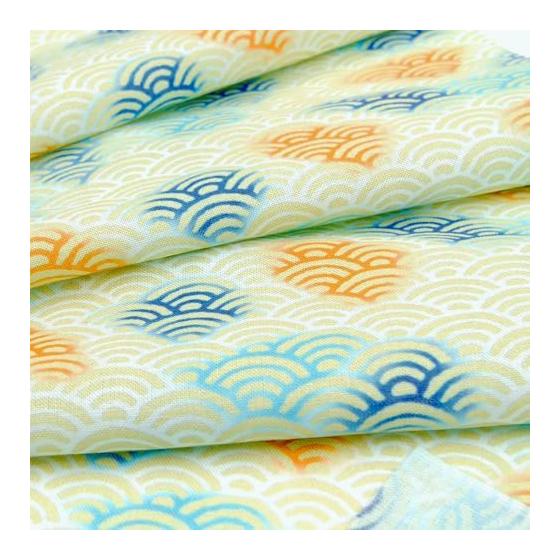 Hamamonyo Tenugui Towel - Kasumi Seigaiha Pattern, 100% Cotton, Approx. 34cm x 90cm