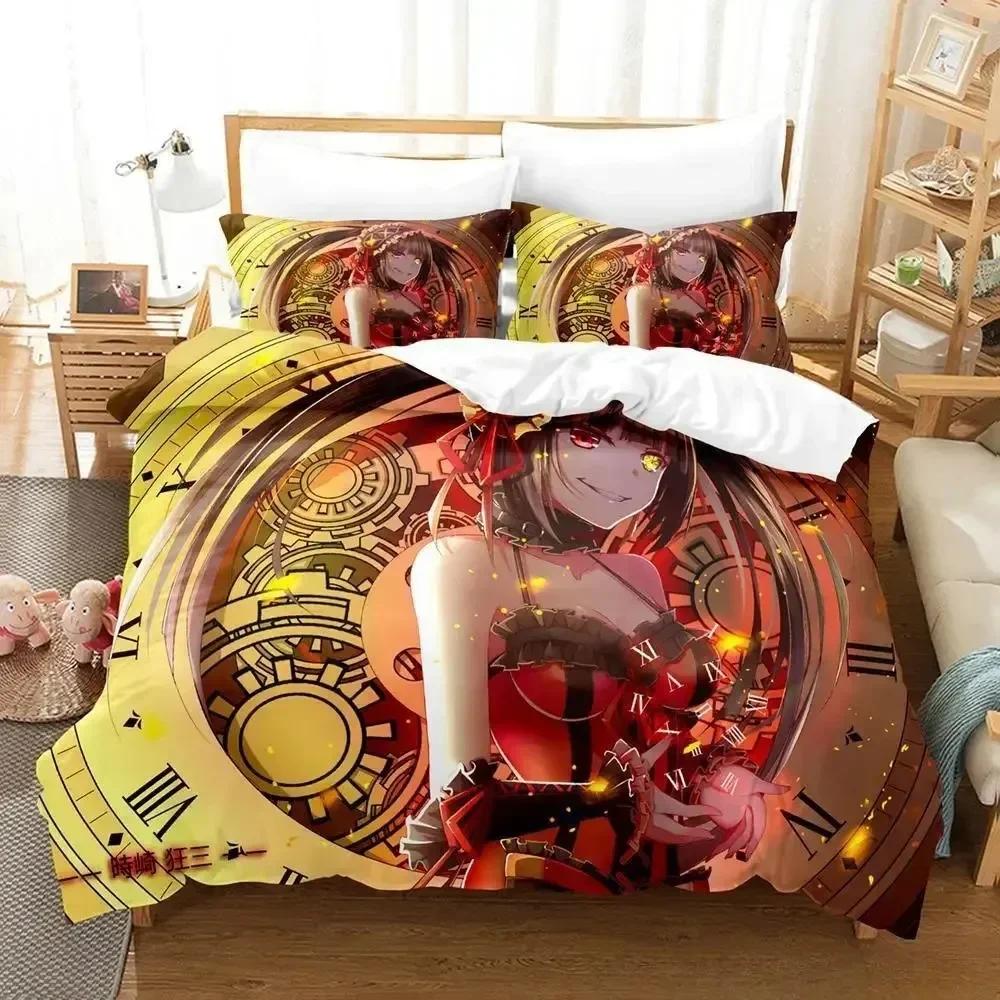 New Date A Live Tokisaki Kumi Bedding Set Single Twin Full Queen King Size Bed Set Aldult Kid Bedroom Duvet cover Sets Anime