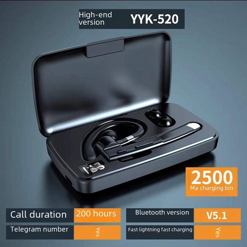 YYK520 Noise-Canceling Bluetooth Headset with Ear-Hook and Digital Display – High-Quality Sound for Business Calls
