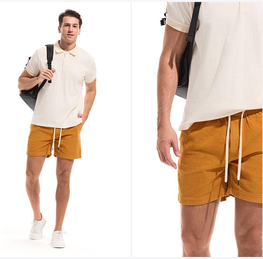 2024 Unisex Heavyweight All-Cotton Corduroy Shorts, Classic Preppy Style, Retro Washed