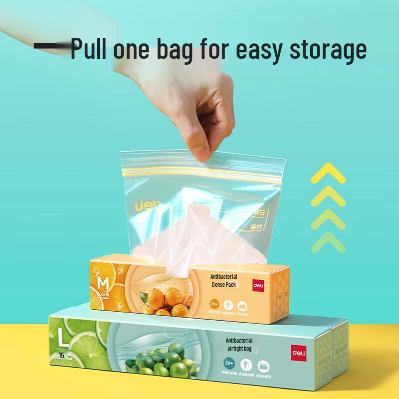 

Deli Antibacterial Food Storage Bags