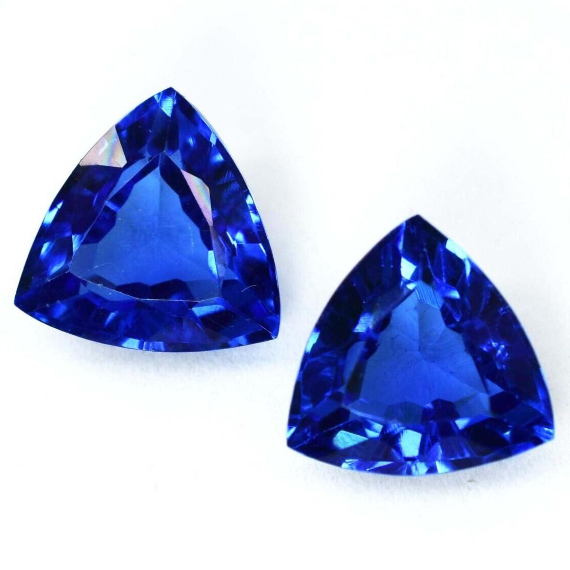 

Natural Blue Trillion Cut Sapphire 17.00 Ct CERTIFIED Gemstone Loose Ring Size As-615423 12 mm синій