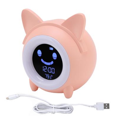 Cartoon Katze Mini Wecker Innovative Snooze Funktion Lustige Ausdrücke Kinder Wecker mit Nacht