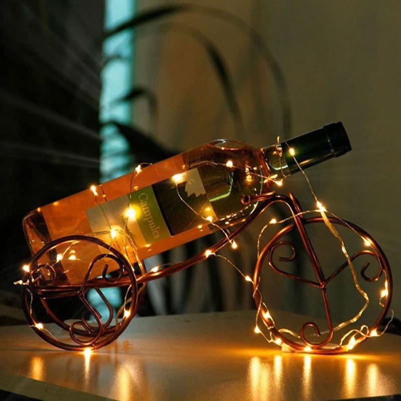 LED Fairy Star Lights with AG13 Battery, Copper Wire Bottle Stopper for Christmas Decoration