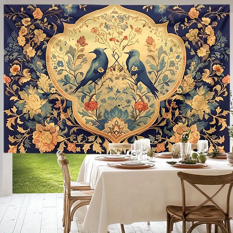 2D flat surface, one-piece Baroque Persian tapestry wall hanging, suitable for use as a background in photography studios