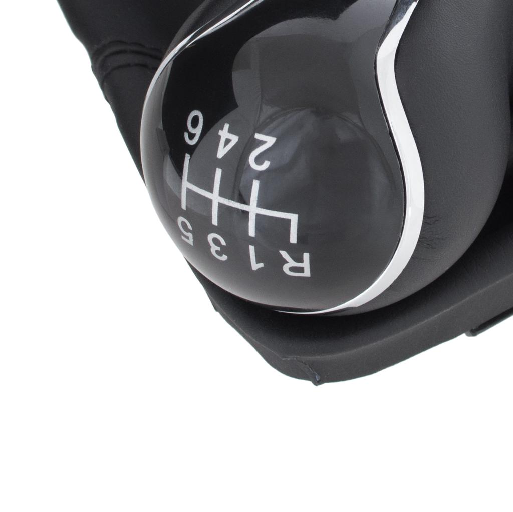 Seat Leon III 12-17 BLACK ECO LEATHER Gear Shift Knob + Gaiter with Frame 6 GEARS