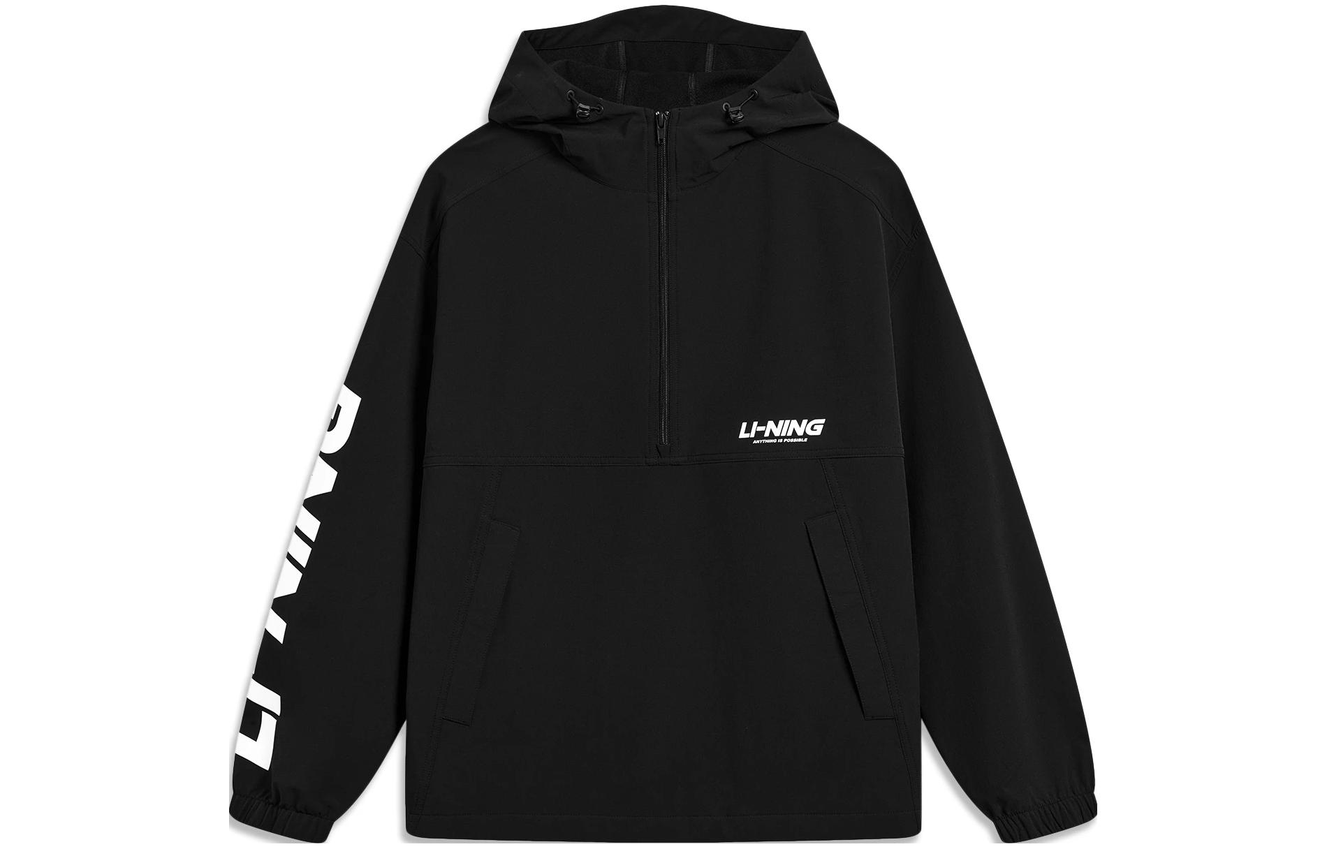 Li Ning Sports Life Collection Jackets Unisex Black Hooded Moderate Workwear AJDT745-2 M