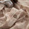 Pastoral A-Class Cotton Linen Buttoned Bedding Set: High-End, Skin-Friendly, Comfortable.