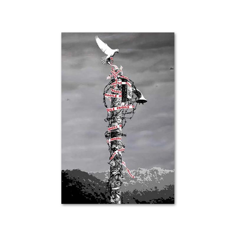 Banks Graffiti Art Canvas Painting Modern Street Pop Art On the Wall Cuadros Pictures for Living Room Home Decoration