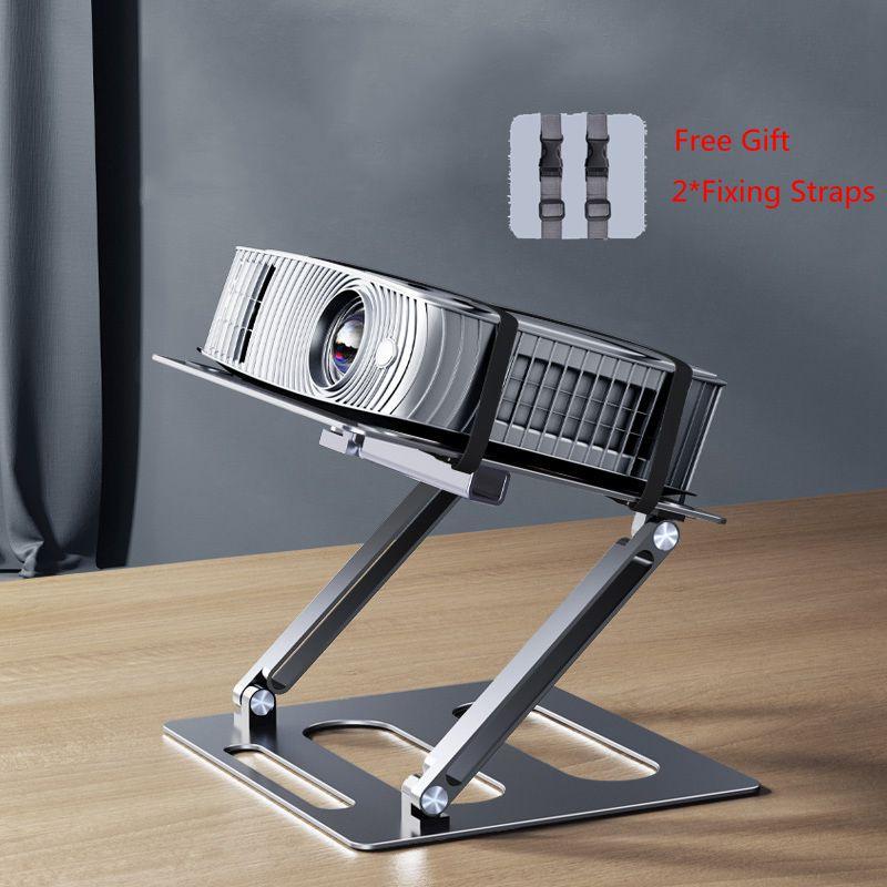 Oatsbasf Desktop Projector Holder Stand Multi-angle Height Adjustable Metal Foldable Laptop Stand Universal Projector Brackets