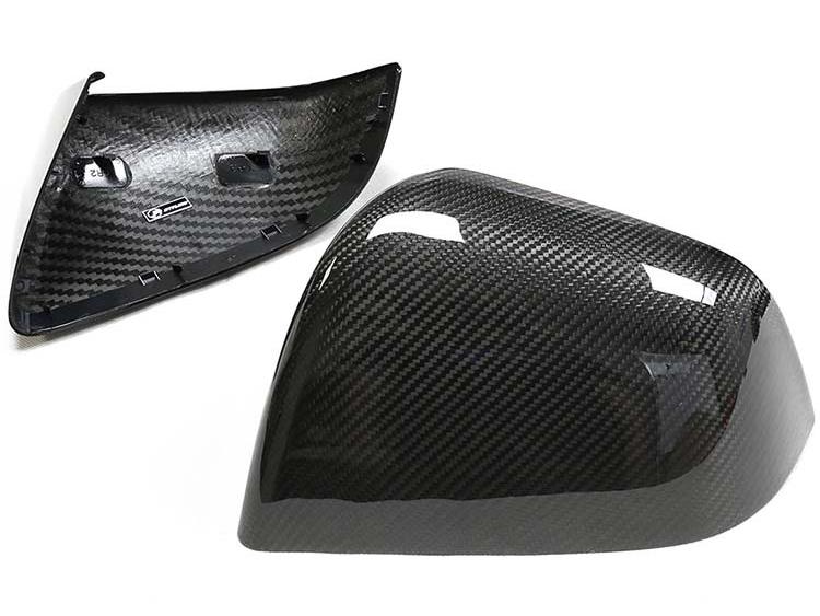 Tesla Model Y Carbon Fiber Rearview Mirror Cover - Dry Carbon Replacement Cap Accessories