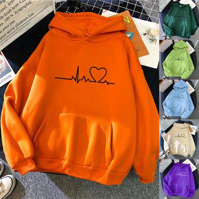 Women's Fashion Casual  Christmas Print Hooded Sweatshirt Loose Sports Tops Pullover