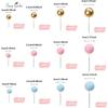 Cake Decoration 50pcs Colorful Happy Birthday Cake Topper Pearl Ball Birthday Party Wedding Supplies Event Tools Accessories