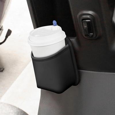 1 unidad Caja Portavasos para Puerta de Coche Estante Universal para Bebidas Contenedor de Almacenamiento Diseño de Clip Trasero Bolsillo Organizador de Caja de Vasos de Agua para Respaldo de Asiento de Coche