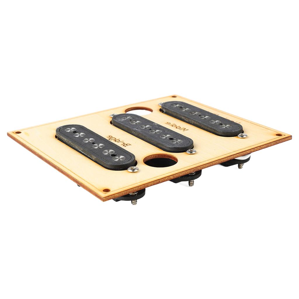Guitar Pickup Set Black Noiseless 6 Sound Hole Electric Guitar Single Coil Pickup Set