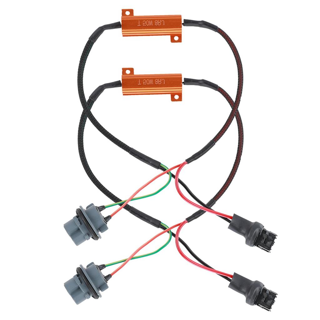 7440 T20 50W8RJ Hyper Flash Fix Hatasız Kablolama Adaptörleri LED Sinyal Lambaları İçin