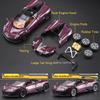 1:43 PAGANI ZONDA R AE86 Toy Model Cars Metal Diecast Doors Opened Rubber Tires Detachable Assembly Decoration for Boys Gifts