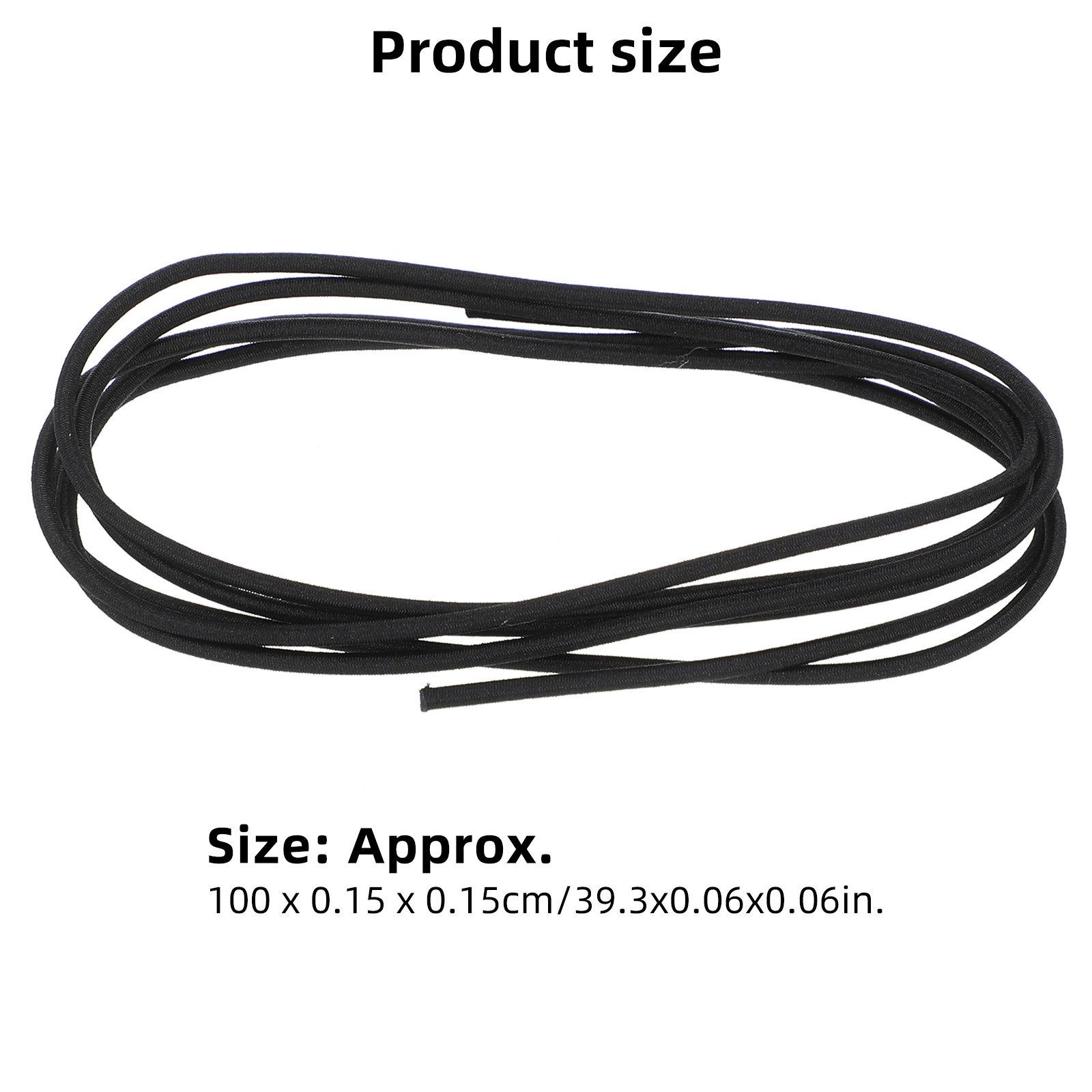 

6 Black Elastic Notebook Ropes with Metal Buckles Premium Nylon Stretchy DIY Journal Refills for A5 Hand чёрный