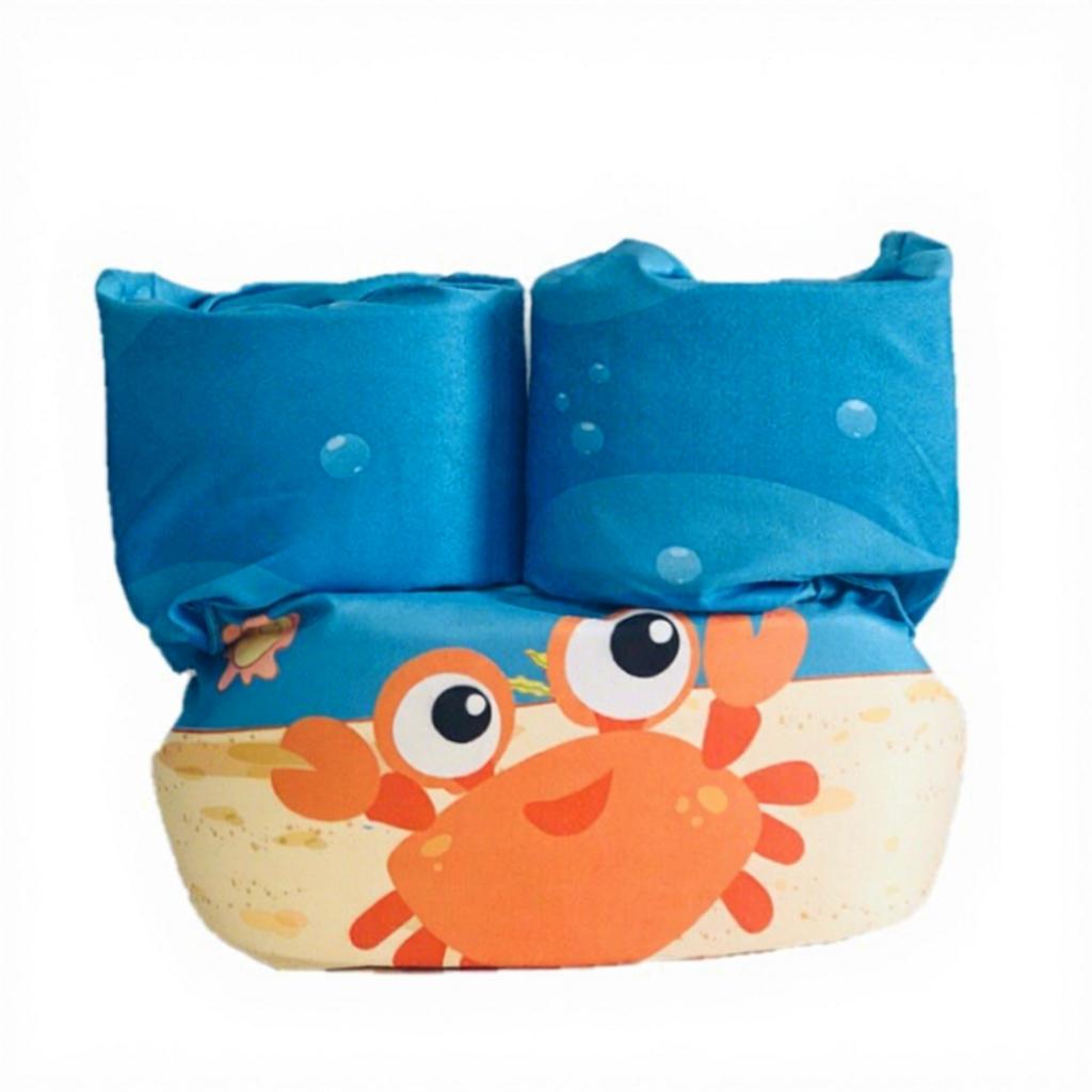 Cartoon Children's Buoyant Swimming Arm Ring Float Vest with Nylon/Polyester Material Life Jacket for Water Sports and Fishing