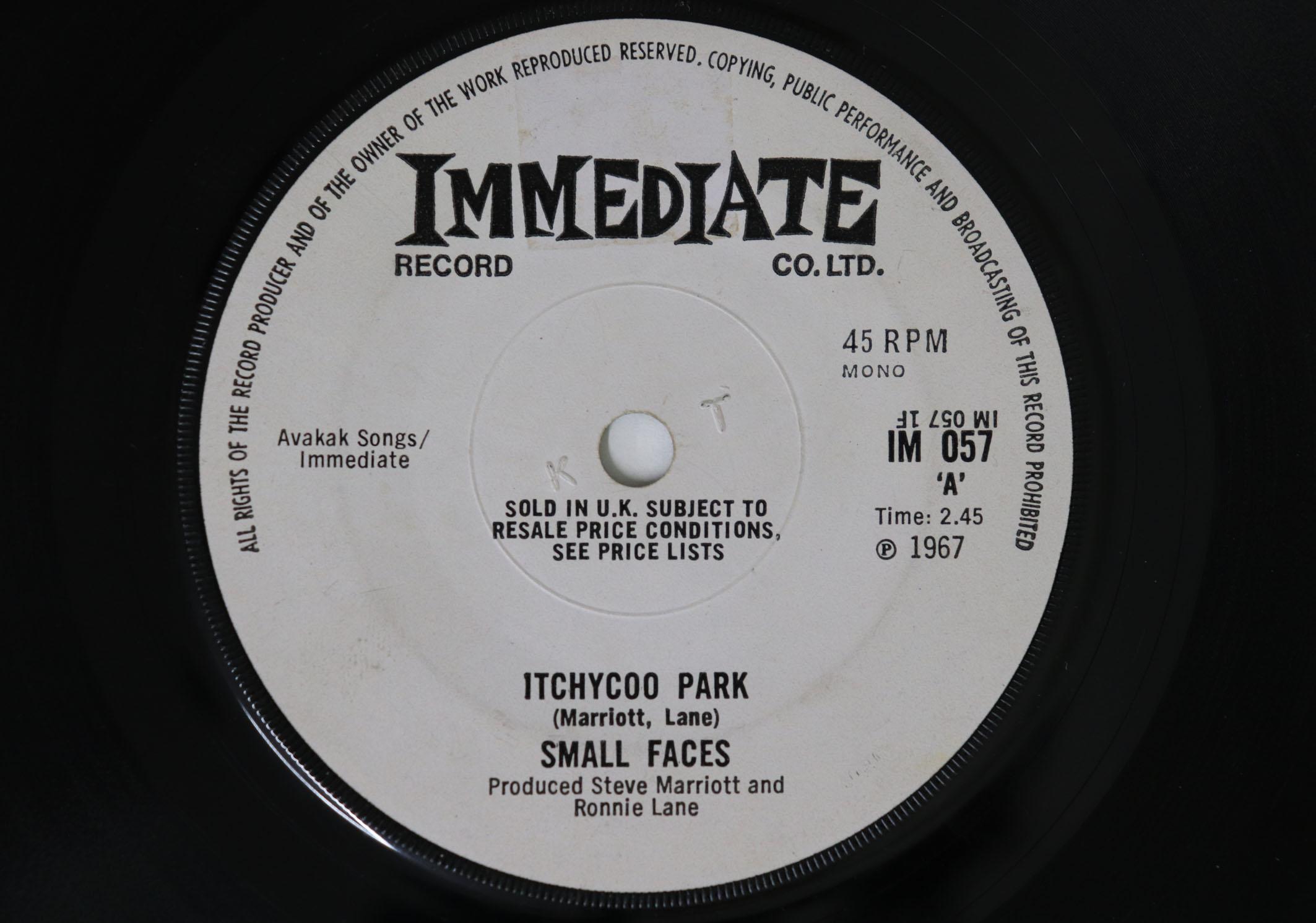 

7inch Record SMALL FACES Itchycoo Park Im Only Dreaming IM057 IMMEDIATE 1967 UK Rock Used