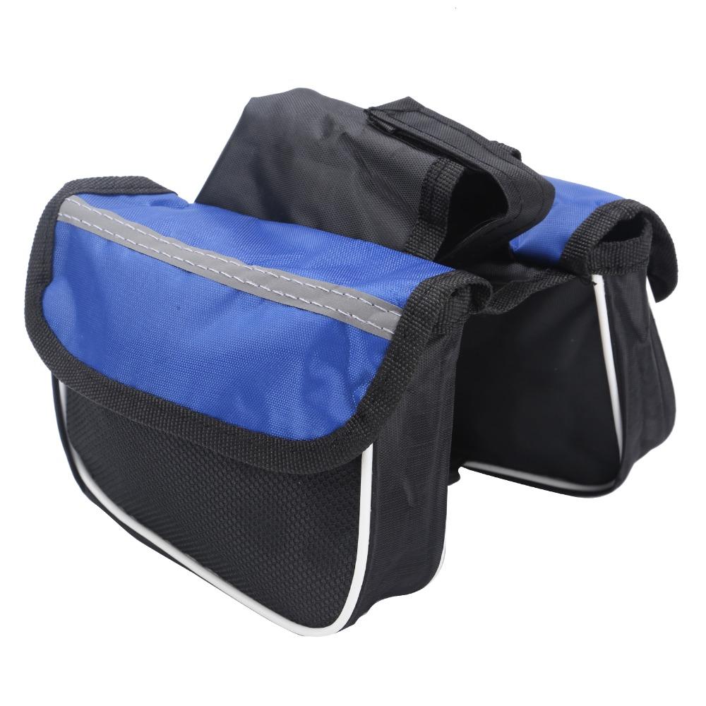 2PCS Hanging Bicycle Front Beam Bag 600D Oxford cloth Bike Frame Bag  Mountain Biking