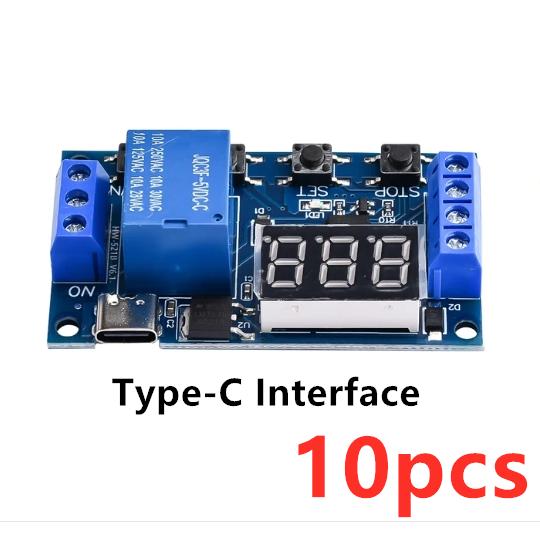 1-10pcs Timer Relay Time Delay Relay DC 6-30V Delay Controller Board Trigger Delay Switching Relay Module with LCD Display