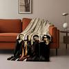 Coperta con design U2 per tutte le stagioni, coperta per la pausa pranzo, plaid, regalo