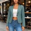 Jaqueta Casual Feminina Colorida com Lapela de Manga Longa Slim Fit