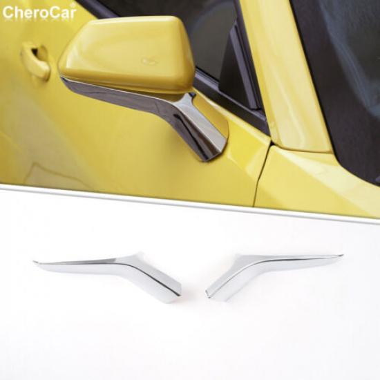Chrome Car Rearview Mirror Pedestal Trim Cover Strip For Ford Mustang 2017-