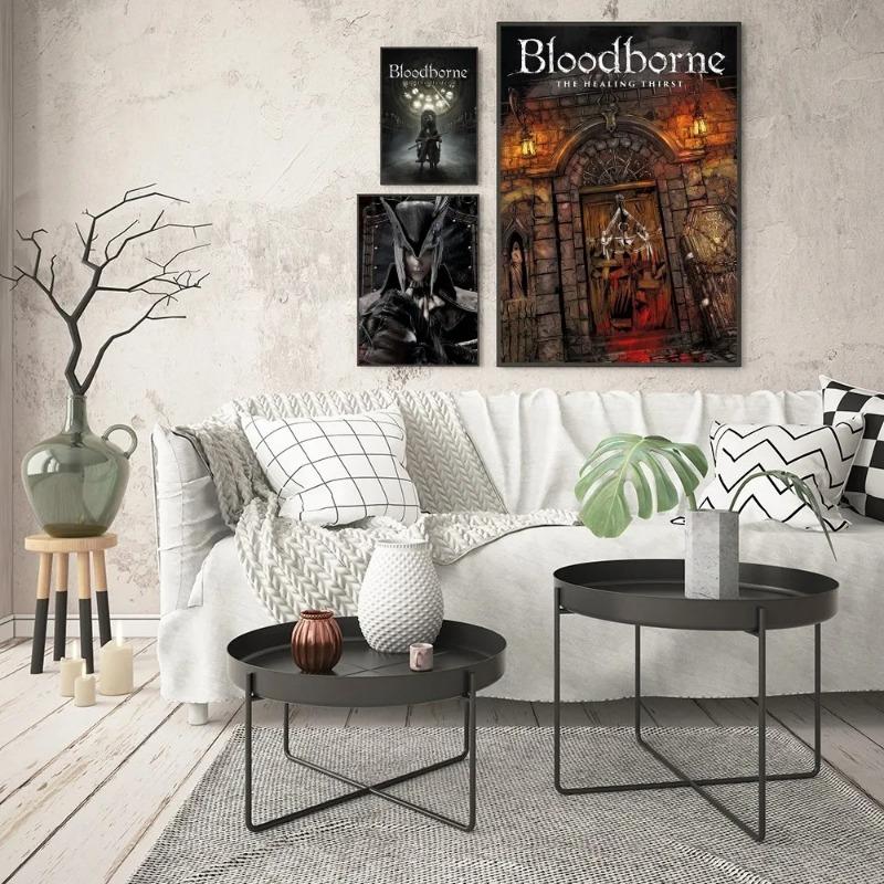 Dark Hunter Game Canvas Painting Poster Prints Vintage Bloodborne Room Home Bar Cafe Decor Aesthetic Art Wall Painting