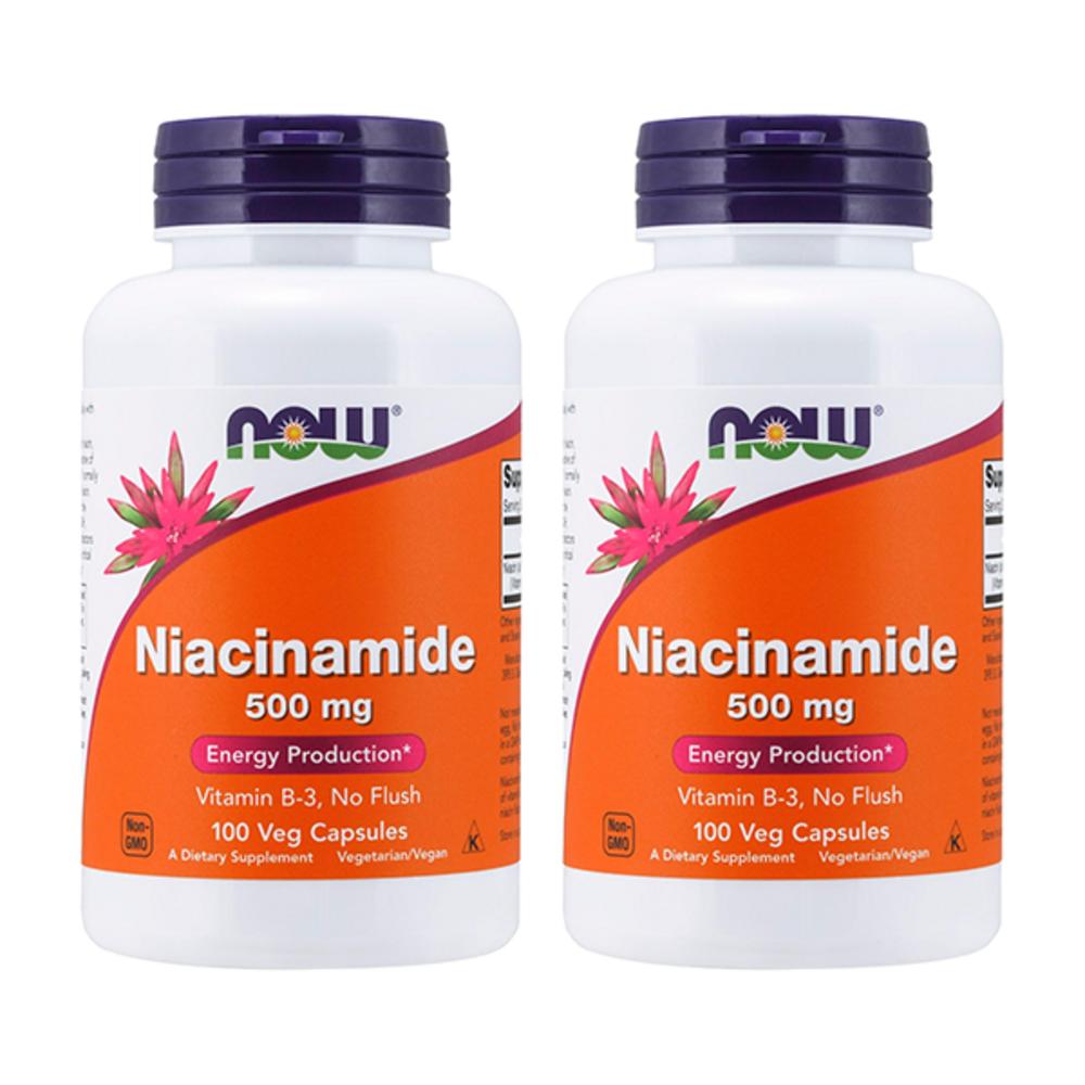 Now Foods Niacinamide 500mg Capsules 2 pcs 100 Tablets