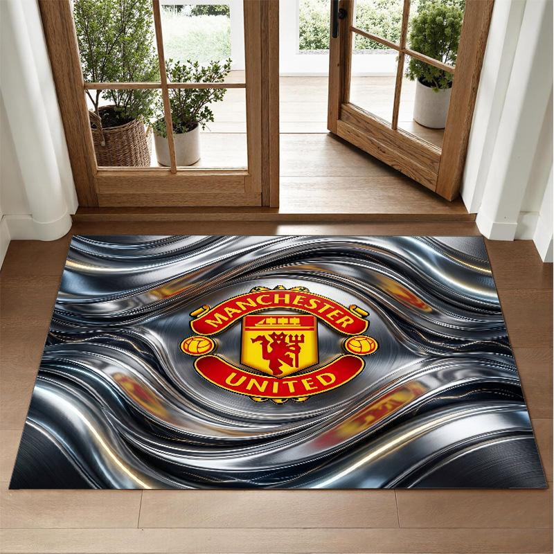 Manchester United Design Kristall Samt Teppich Weiche Dekorative Matte für Schlafzimmer Eingang
