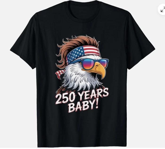 250 Years Baby American Bald Eagle Usa 250th Anniversary Tshirt S