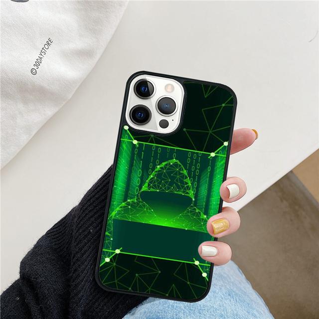 Matrix Hacker Phone Case Back Cover For iPhone 17 Air 16 15 14 Plus 11 Pro Max 13 Pro Max 12 Max Coque
