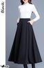 Azulte Long Loose Plus Simple Sizes 176 Black Women's Skirt, Black, Chic, Fit, Cute, Size, Stylish, Elegant, Slimming, Stylish, Office, Mom, Spring,