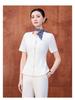 Elegant Seven-Sleeve Slim-Fit Women's Top, Summer Workwear/Professional Suit Style