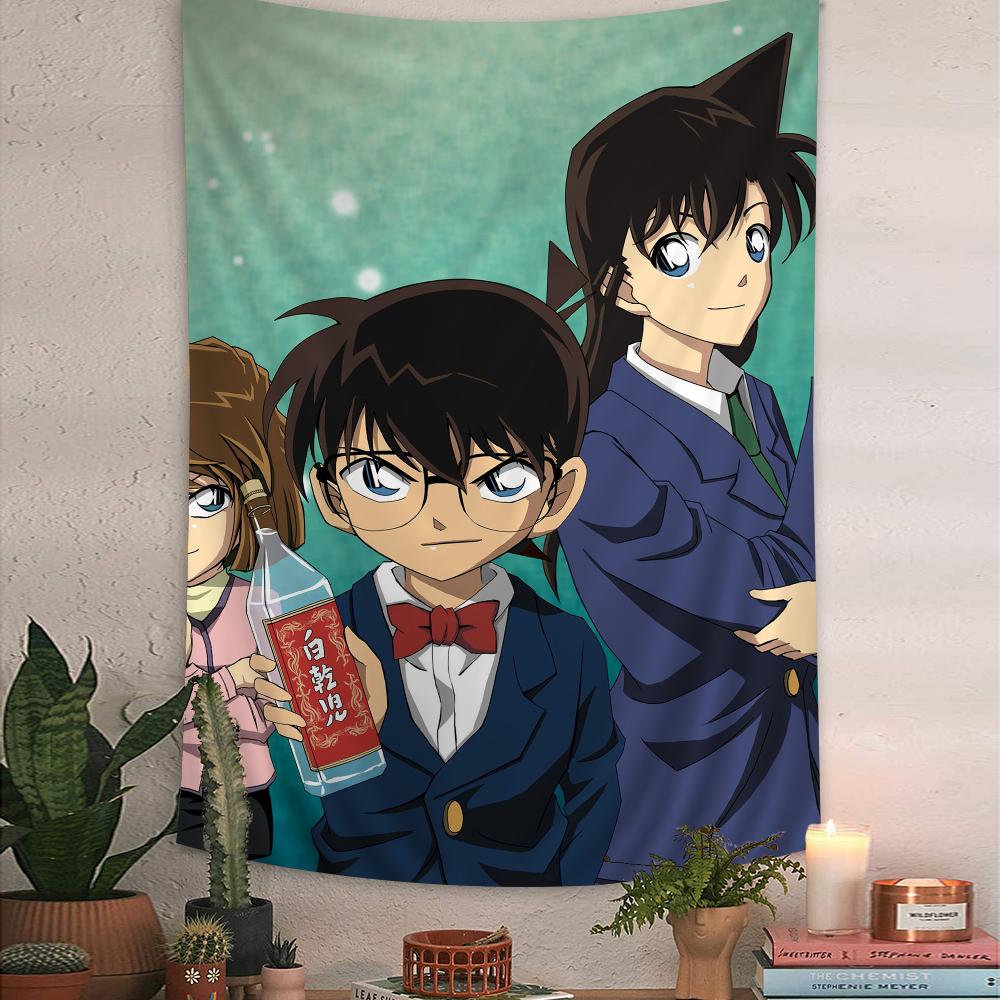 Detective Conan Japanese Printed Large Wall Tapestry Hanging Tarot Hippie Wall Rugs Dorm Art Home Decor