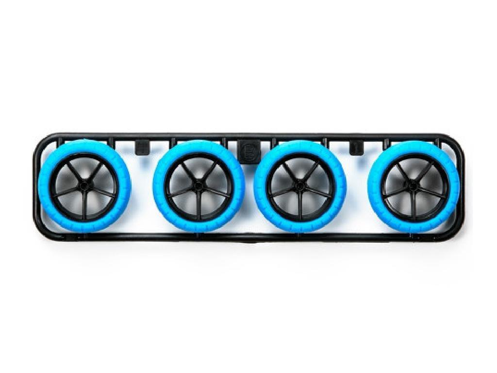 

Mini Mini 4WD Special Project Hard Barrel Tire Вузьке колесо великого діаметру з вуглецевим армуванням [Tamiya 4WD] (синій) &