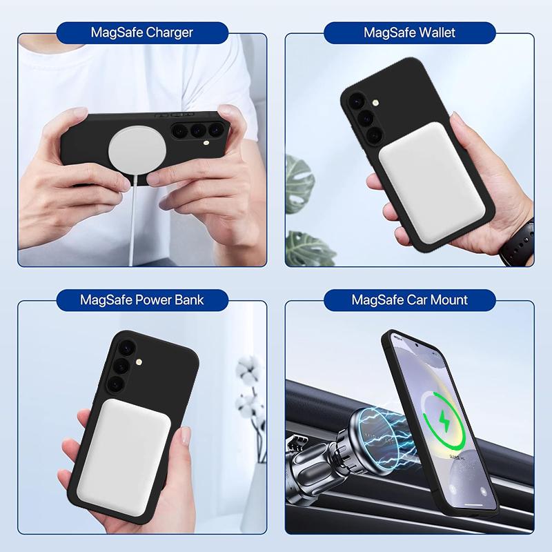 Soft TPU Magnetic Case For Samsung Galaxy S26 S24 S23 S25 Ultra S23 S24 S25 FE For Magsafe Wireless Charge Silicone Phone Cover