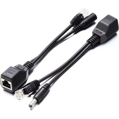 1 pár POE kabelu Pasivní napájecí kabel přes Ethernet adaptérový kabel POE splitter RJ45 injektorový napájecí modul 12-48v pro IP Camea
